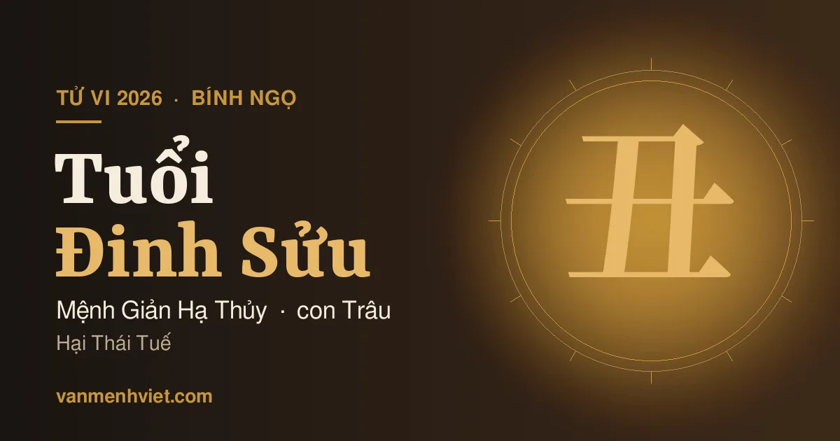 Tử Vi 2026 Tuổi Đinh Sửu 1937, 1997: Mệnh Giản Hạ Thủy, Hại Thái Tuế