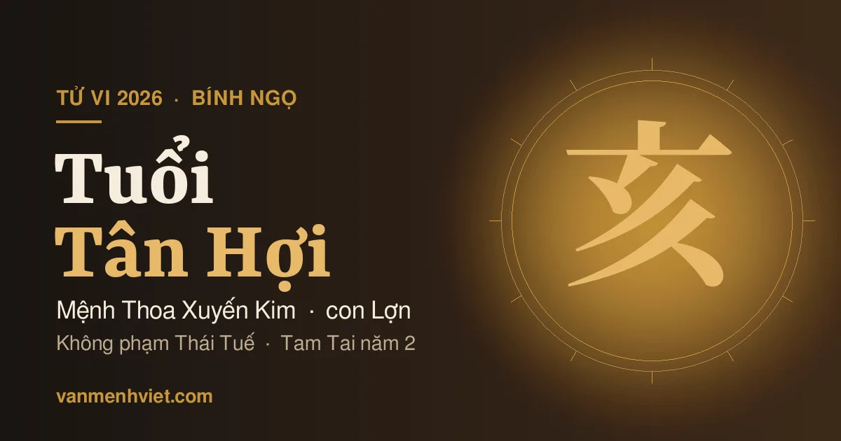 Tử Vi 2026 Tuổi Tân Hợi 1971: Mệnh Thoa Xuyến Kim, Phạm Tam Tai